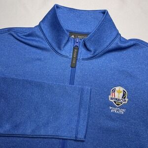 Adidas Whistling Straits Women's XL Full Zip Jacket Blue Golf Athletic